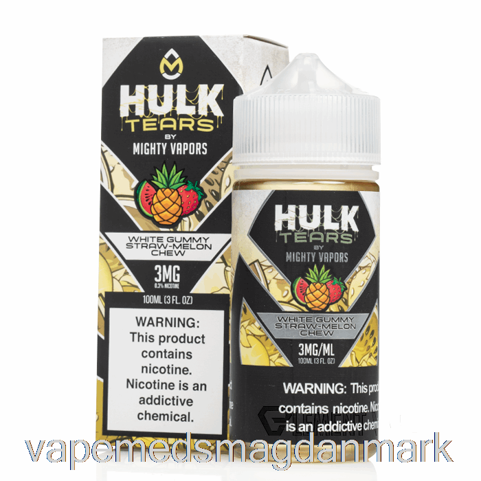 Vape Juice Hvid Gummiagtig Halm Melon Tygge - Hulk Tårer - 100ml 3mg